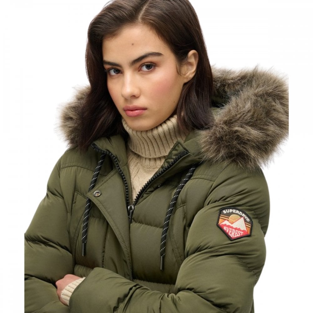 Superdry Everest Faux Fur Longline Jacket