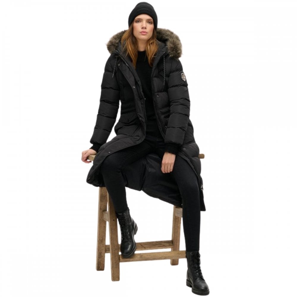 Superdry Everest Faux Fur Longline Jacket