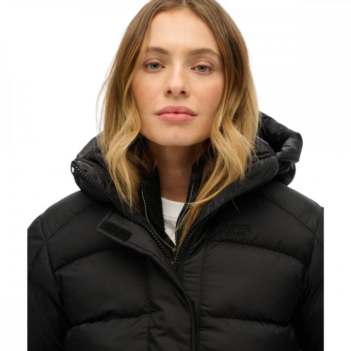 Superdry Black Puffer Jacket With Hood