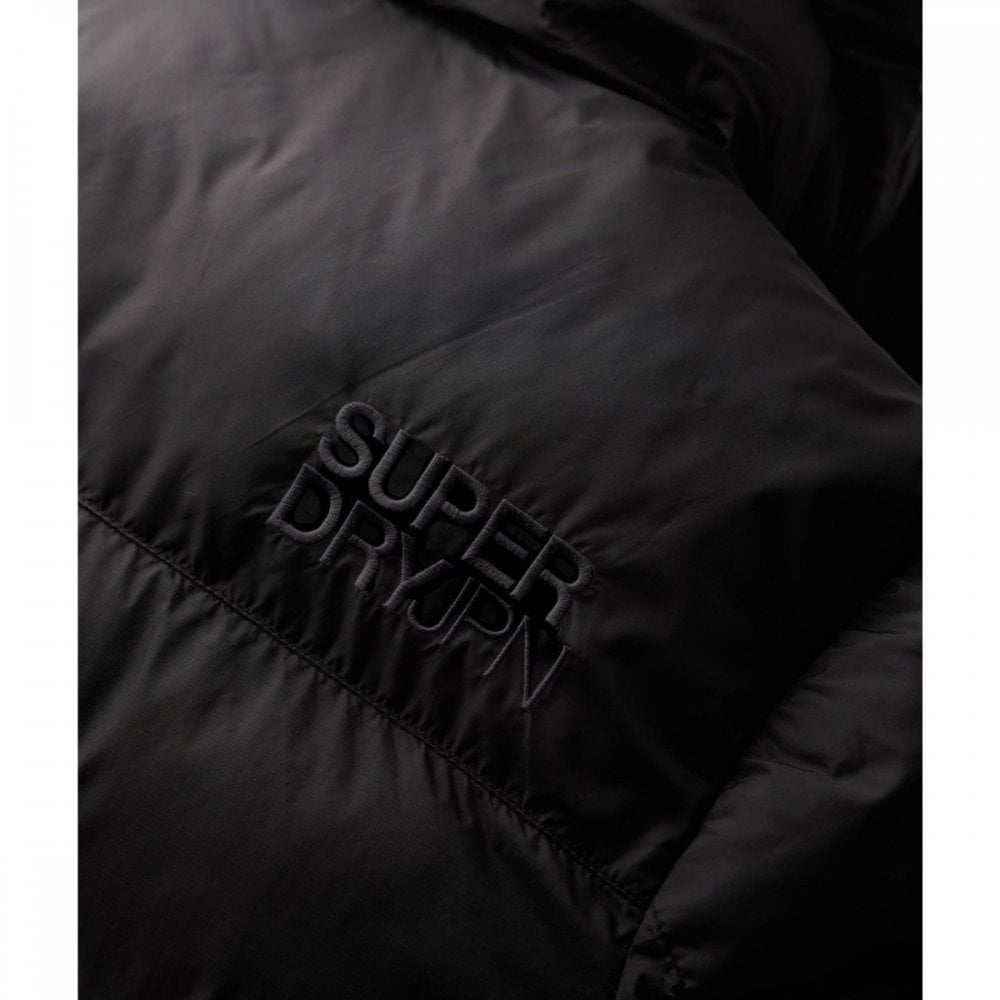 Superdry Black Puffer Jacket With Hood