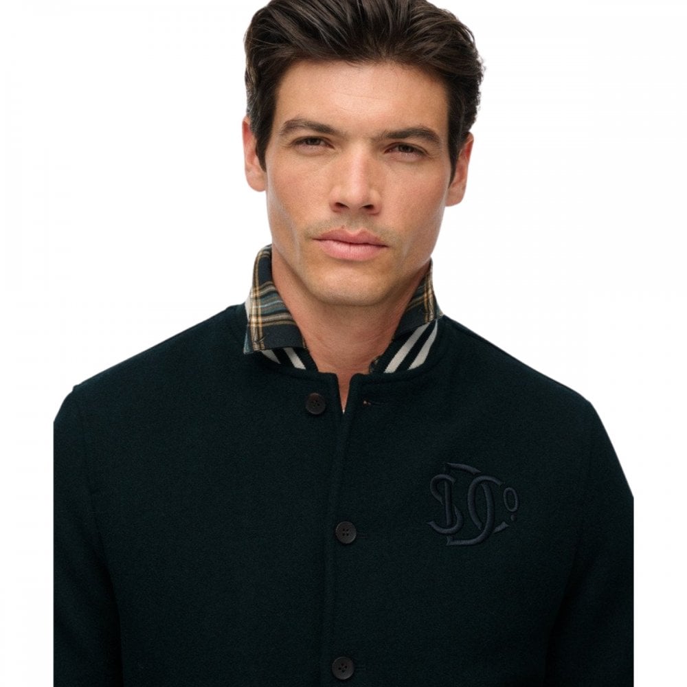 Superdry Varsity Monogram Wool Bomber Jacket