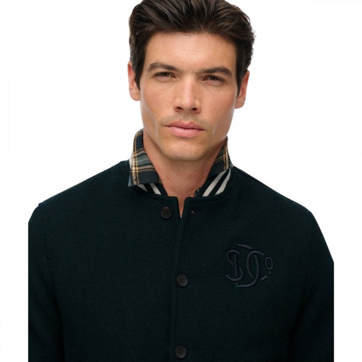 Superdry Varsity Monogram Wool Bomber Jacket