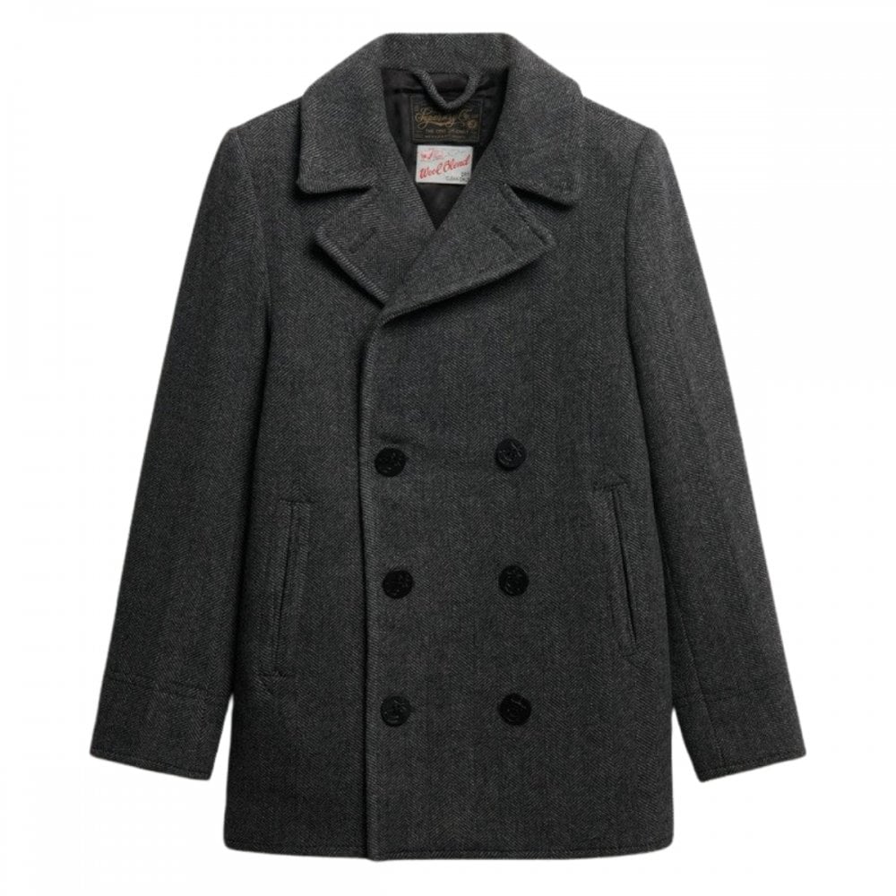 Superdry Merchant Store Wool Blend Pea Coat