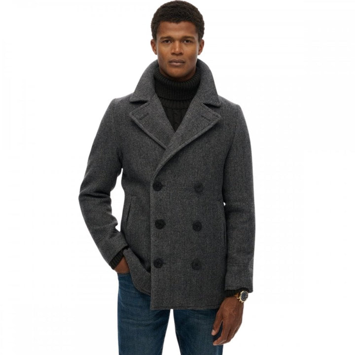 Superdry Merchant Store Wool Blend Pea Coat