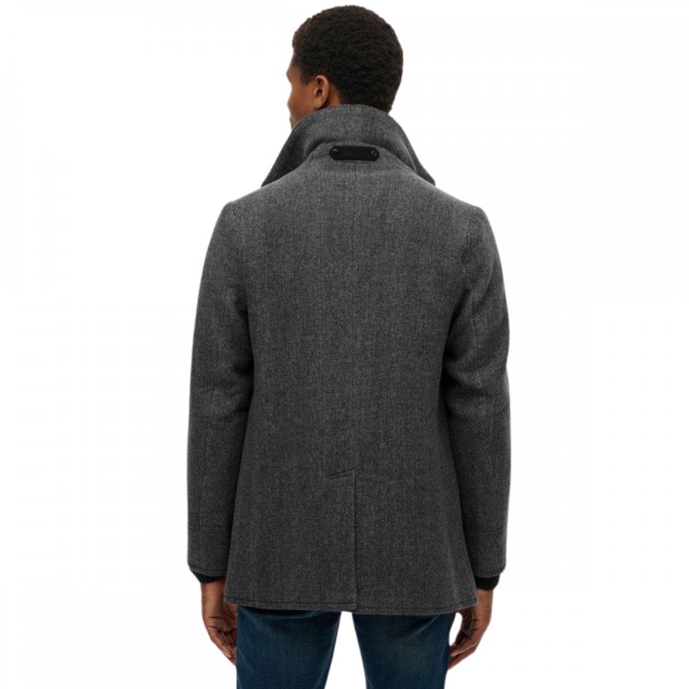 Superdry Merchant Store Wool Blend Pea Coat