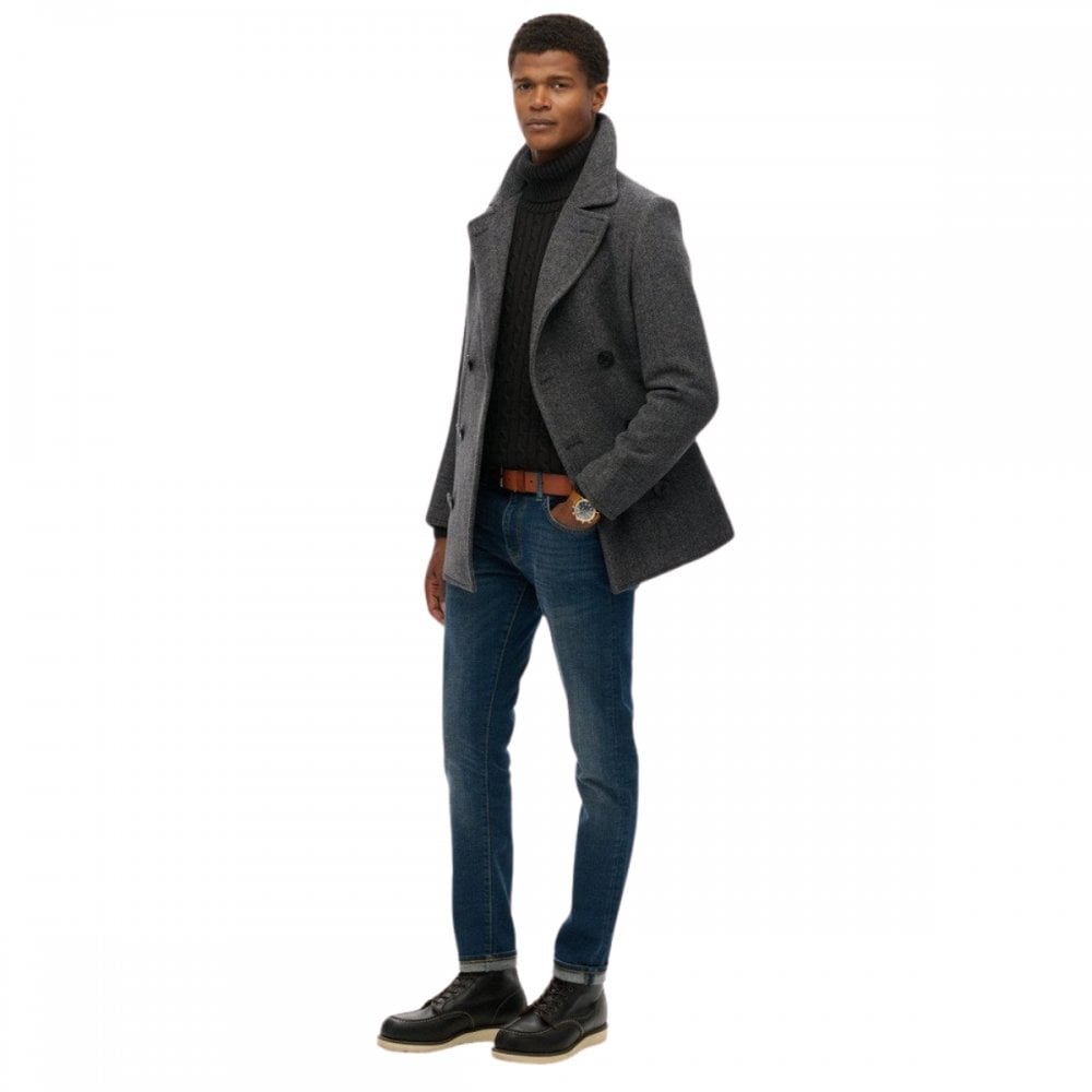 Superdry Merchant Store Wool Blend Pea Coat