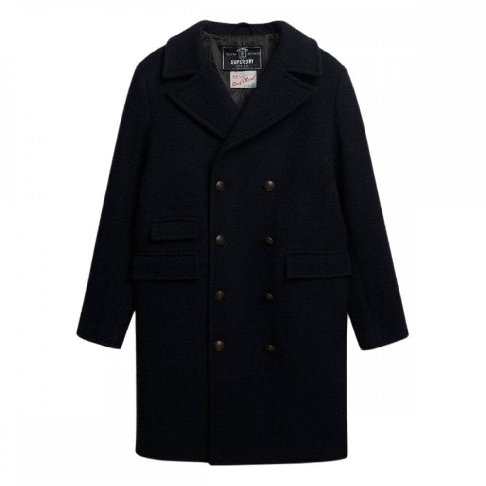 Superdry Merchant Store Wool Blend Long Coat