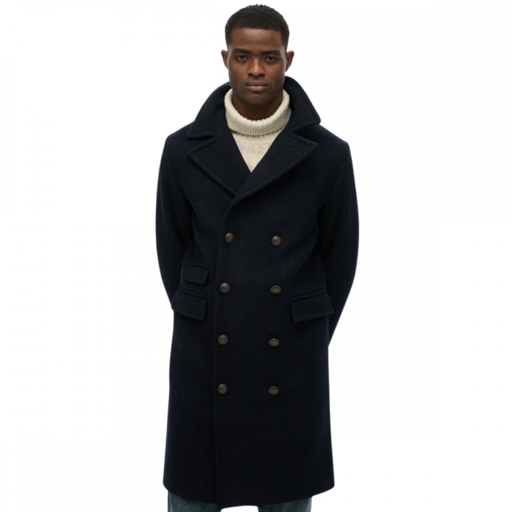 Superdry Merchant Store Wool Blend Long Coat