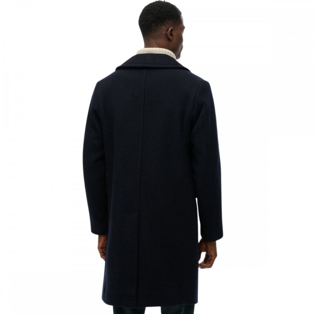 Superdry Merchant Store Wool Blend Long Coat