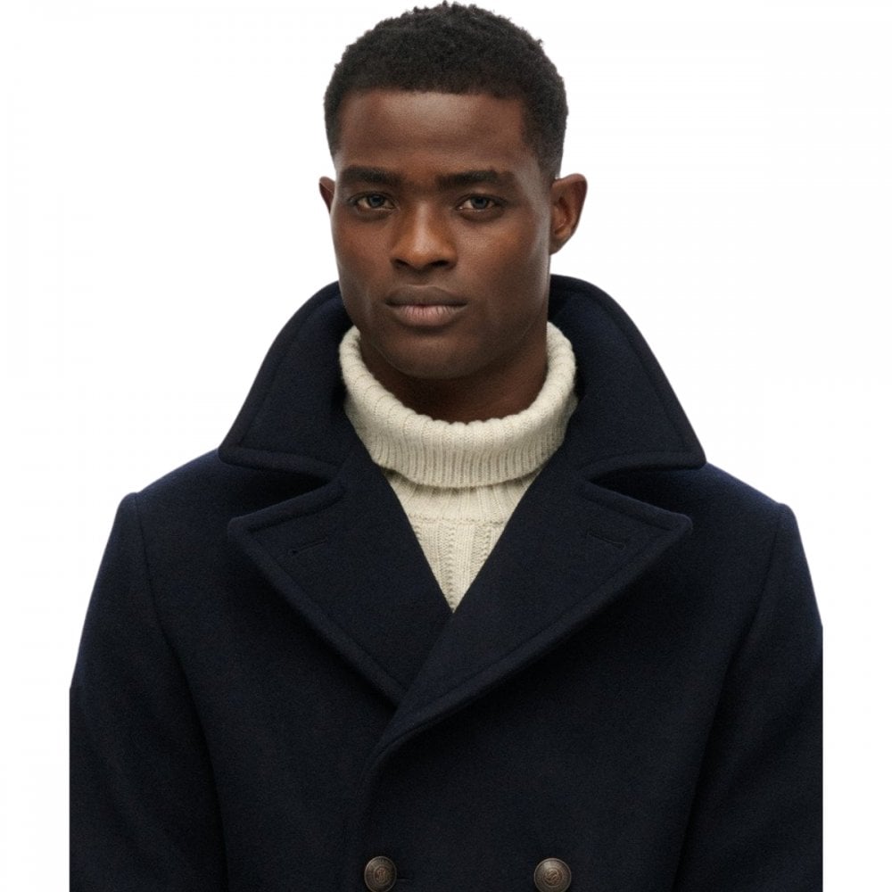 Superdry Merchant Store Wool Blend Long Coat