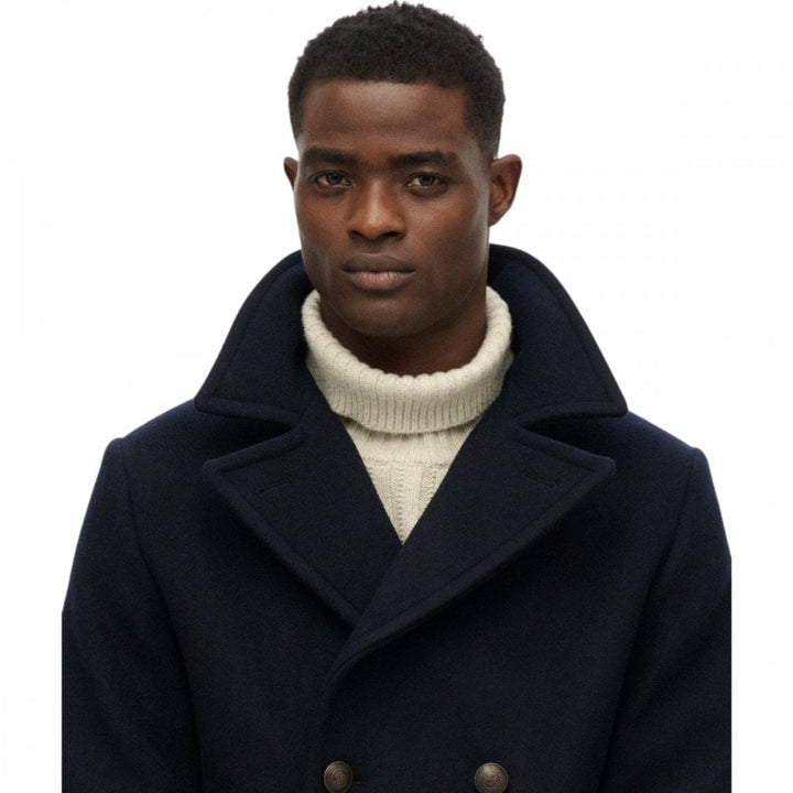 Superdry Merchant Store Wool Blend Long Coat