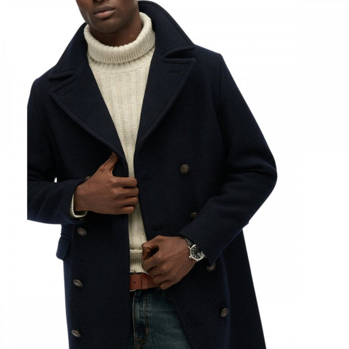 Superdry Merchant Store Wool Blend Long Coat