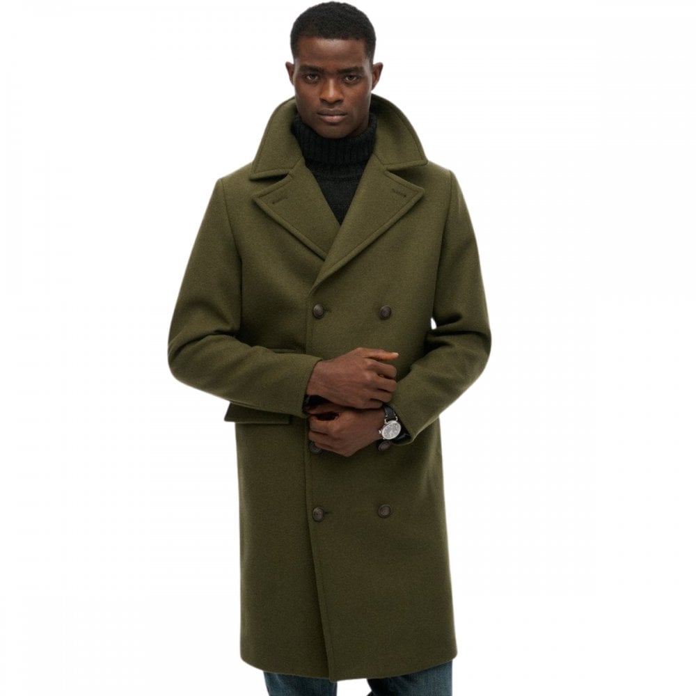 Superdry Merchant Store Wool Blend Long Coat