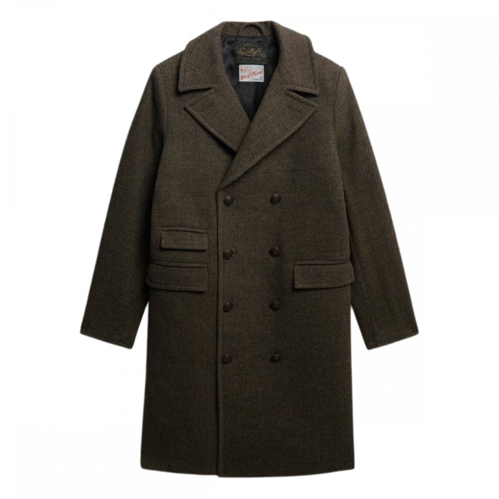 Superdry Merchant Store Wool Blend Long Coat