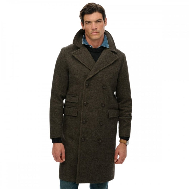 Superdry Merchant Store Wool Blend Long Coat