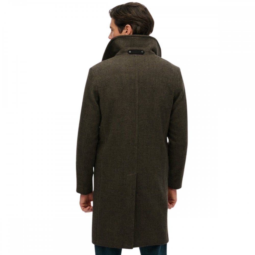 Superdry Merchant Store Wool Blend Long Coat