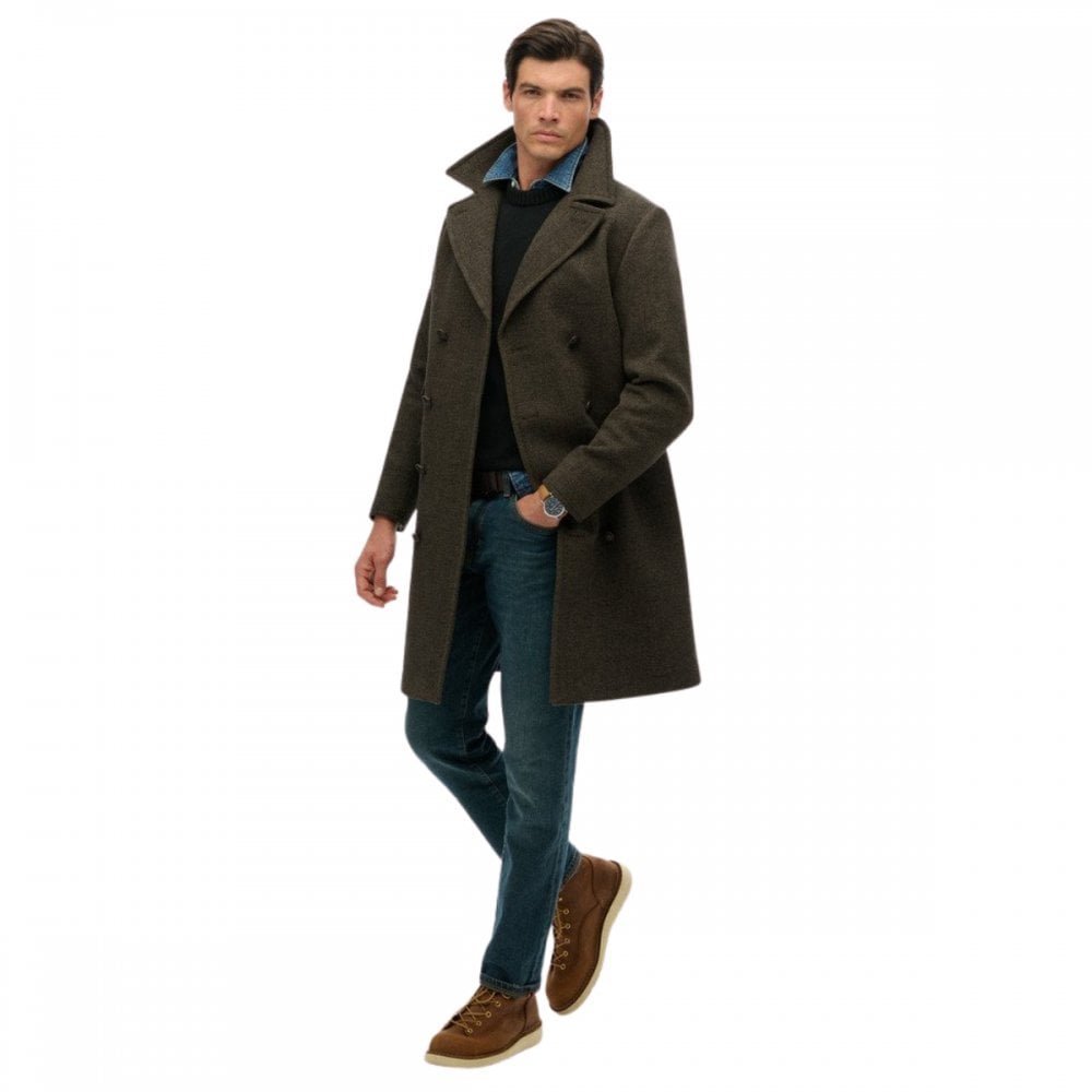 Superdry Merchant Store Wool Blend Long Coat