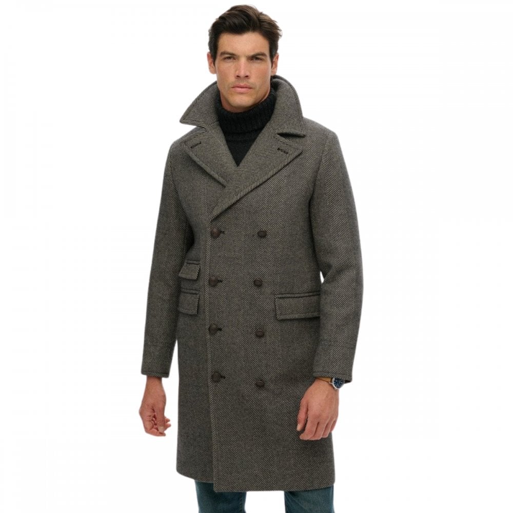 Superdry Merchant Store Wool Blend Long Coat