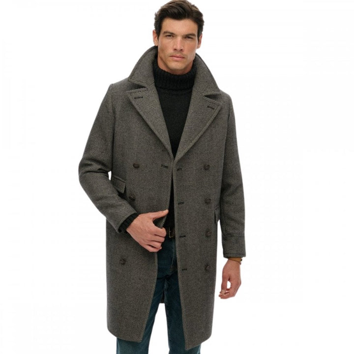 Superdry Merchant Store Wool Blend Long Coat