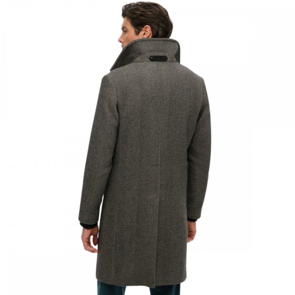 Superdry Merchant Store Wool Blend Long Coat