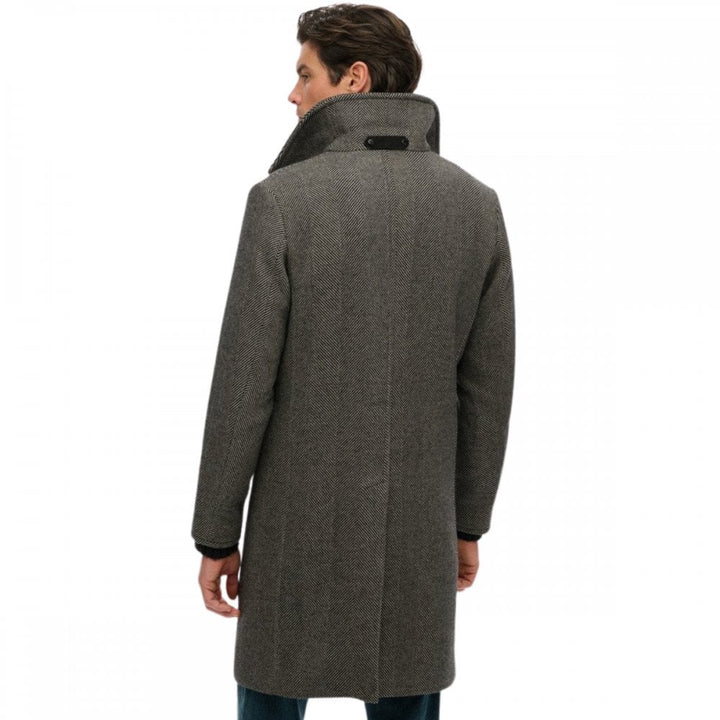Superdry Merchant Store Wool Blend Long Coat