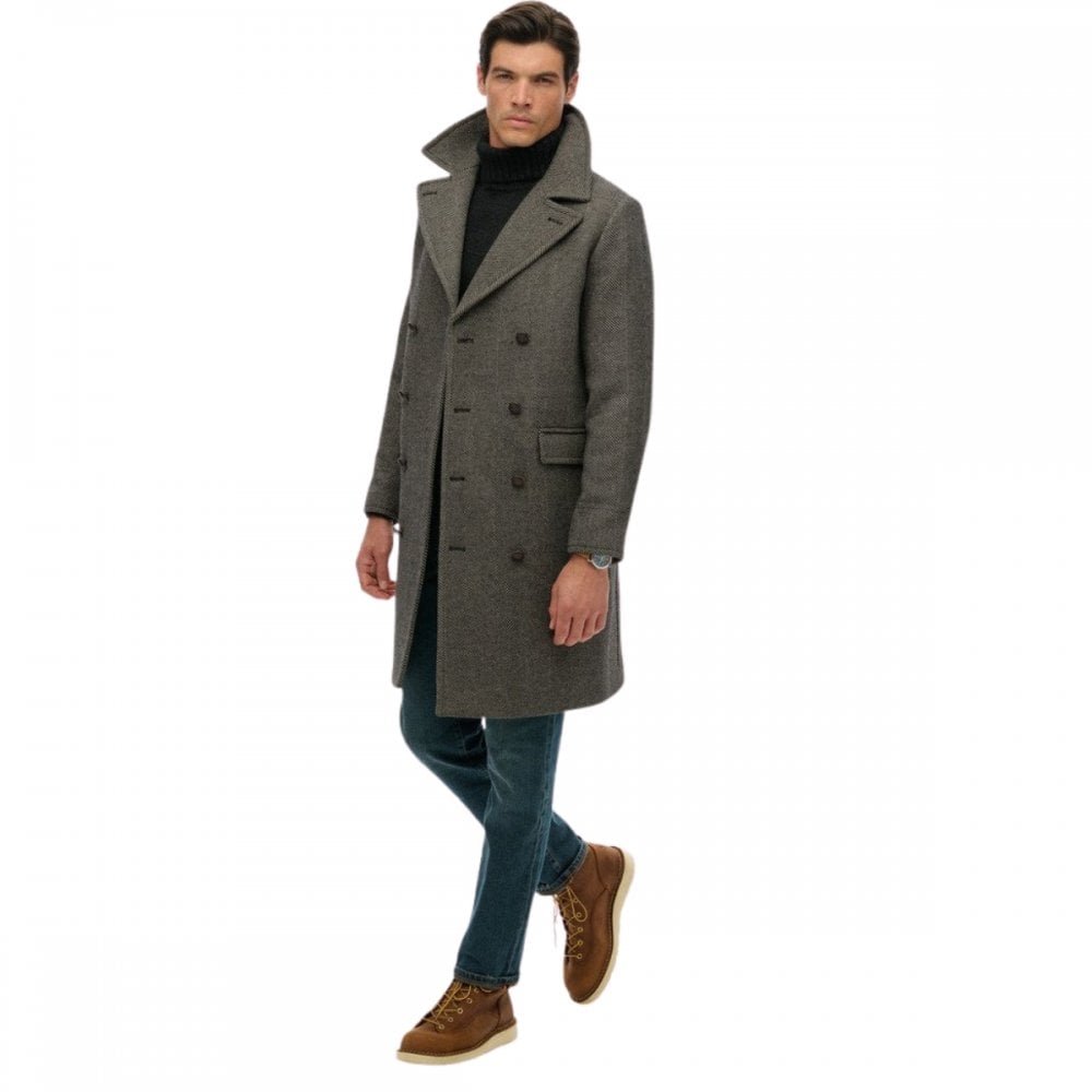 Superdry Merchant Store Wool Blend Long Coat