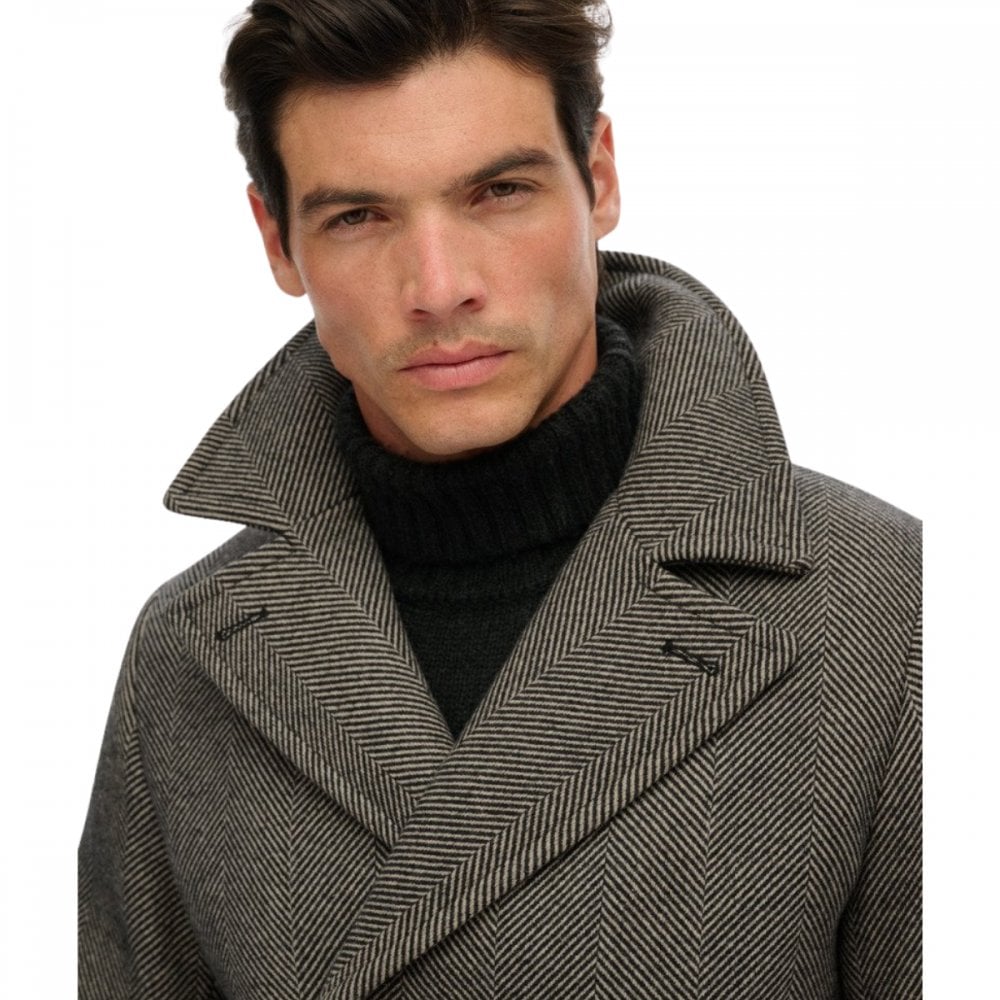 Superdry Merchant Store Wool Blend Long Coat