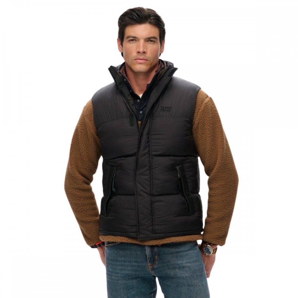 Superdry Black Puffer Gilet