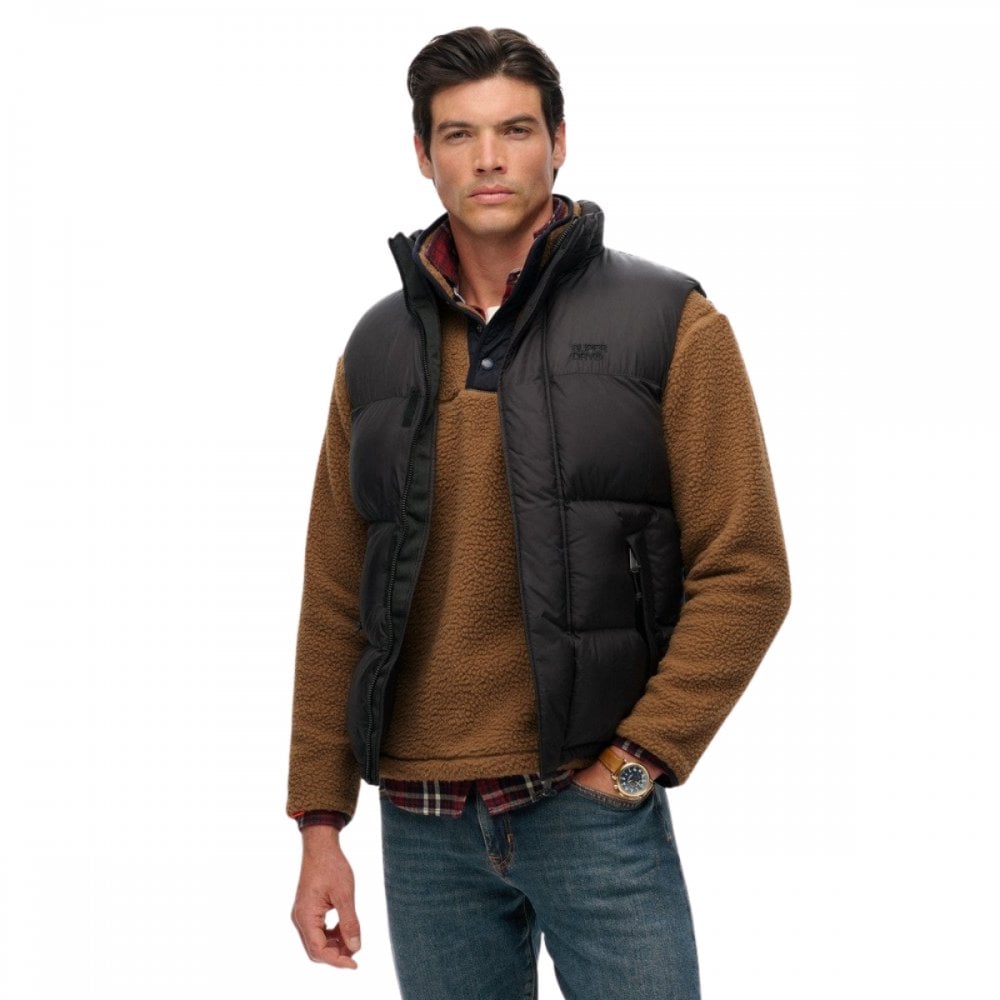 Superdry Black Puffer Gilet