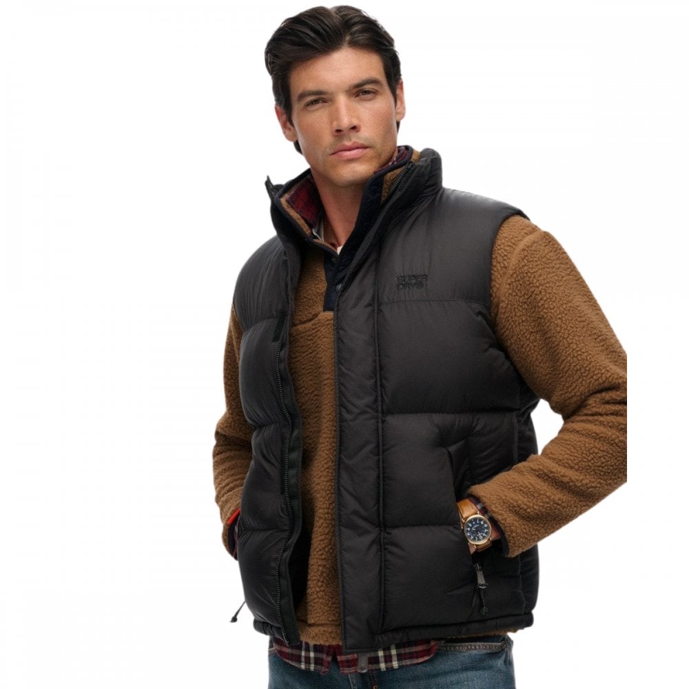 Superdry Black Puffer Gilet
