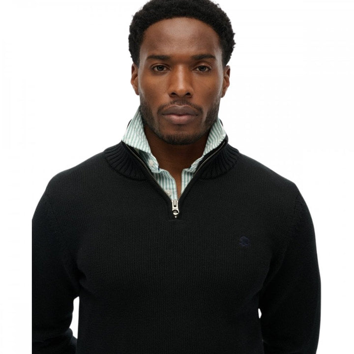 Superdry Cotton Half Zip Knit Jumper