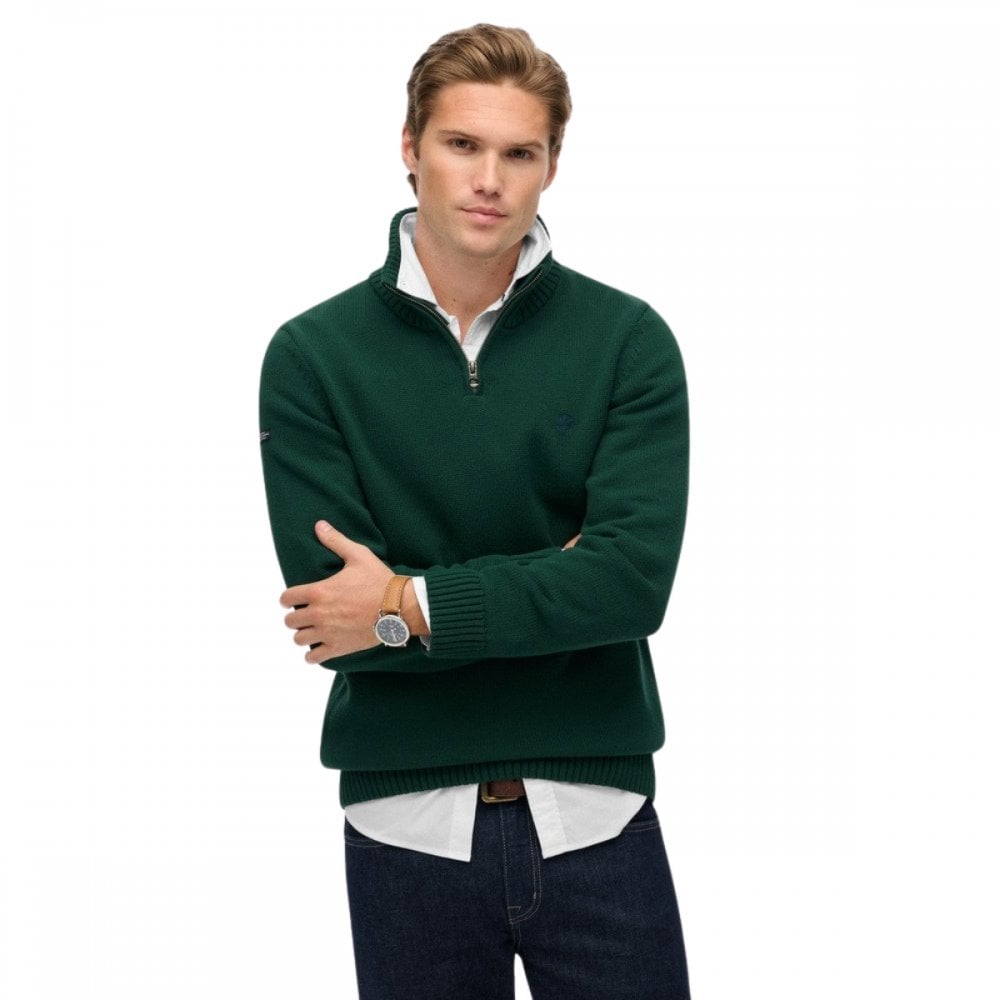Superdry Cotton Half Zip Knit Jumper