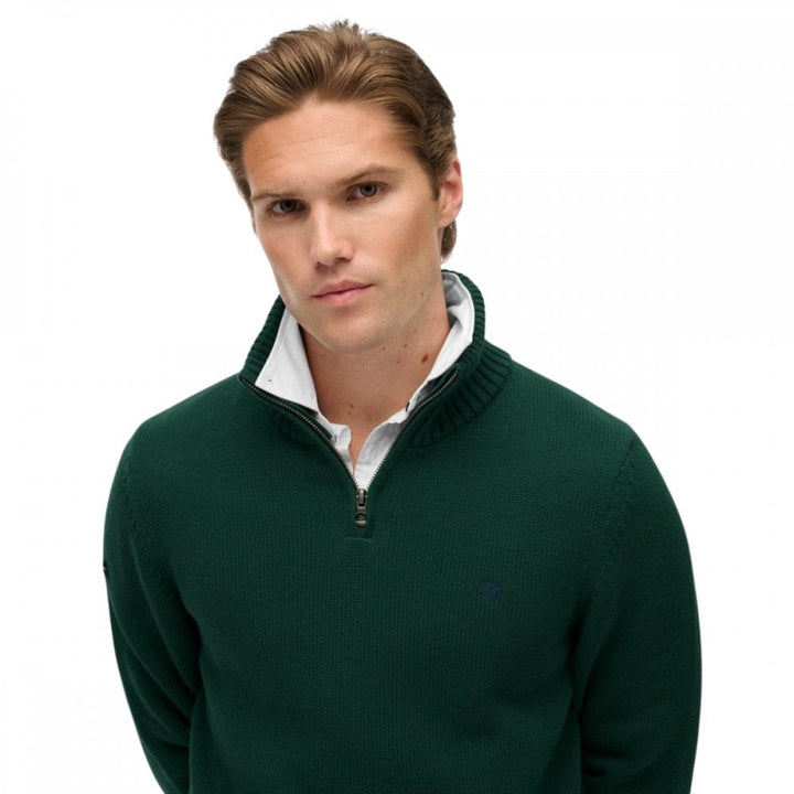 Superdry Cotton Half Zip Knit Jumper