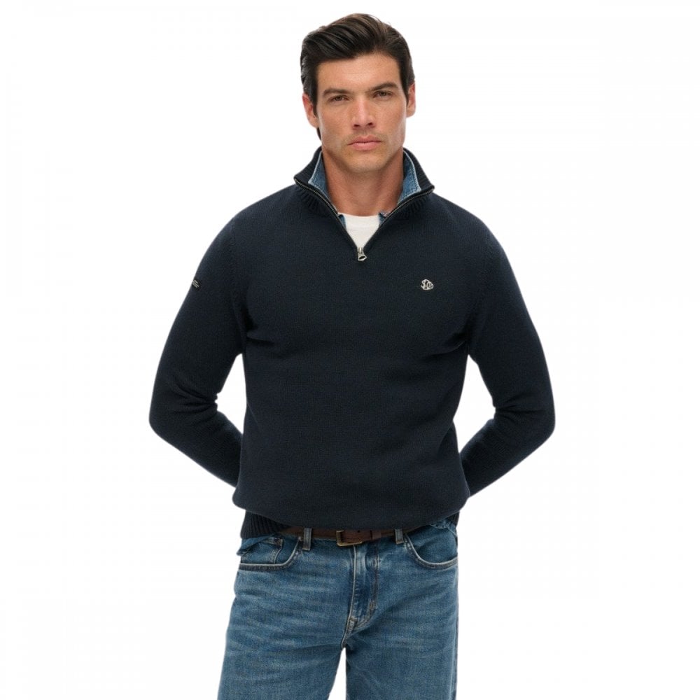 Superdry Cotton Half Zip Knit Jumper