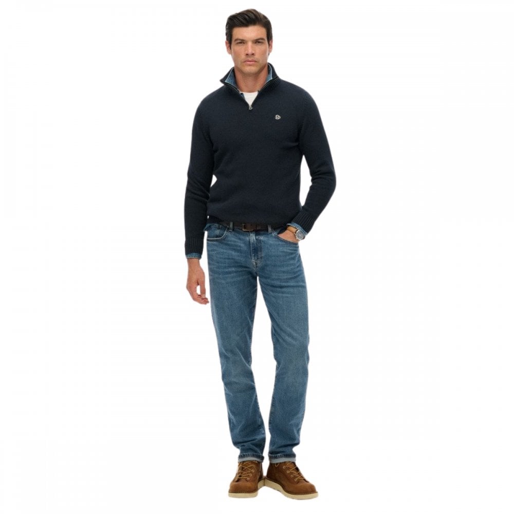 Superdry Cotton Half Zip Knit Jumper