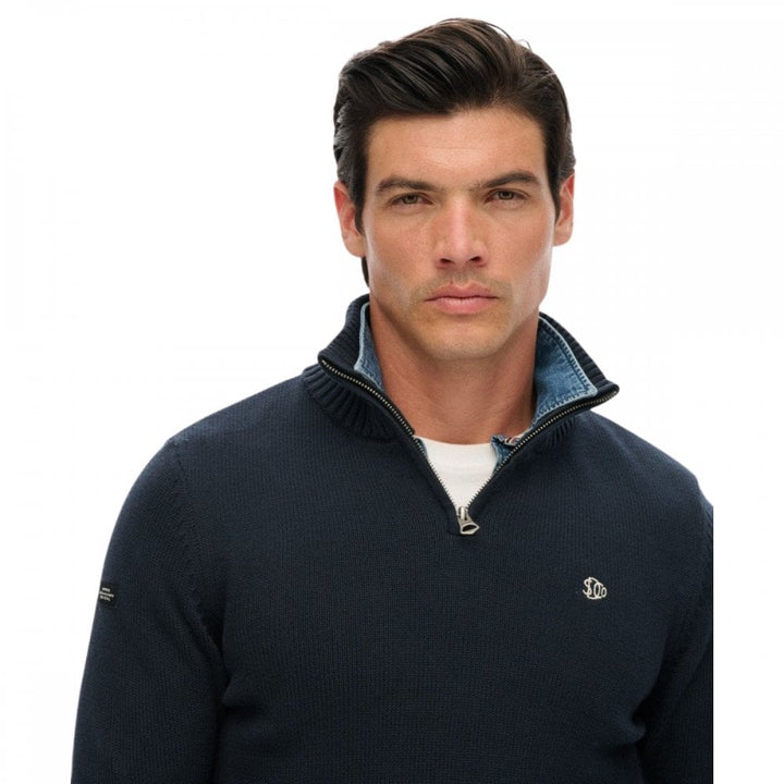 Superdry Cotton Half Zip Knit Jumper