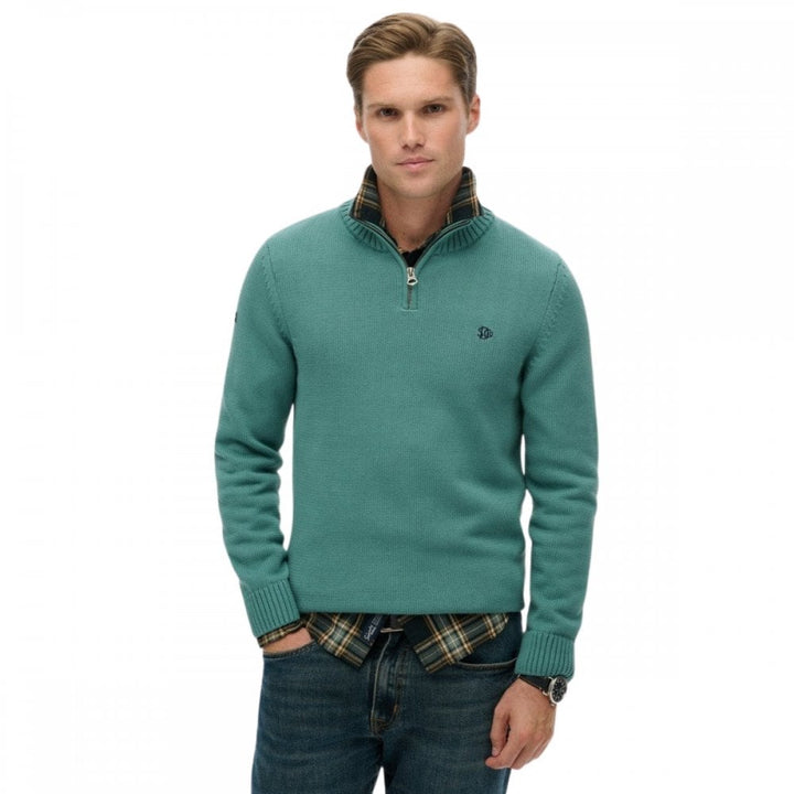 Superdry Cotton Half Zip Knit Jumper