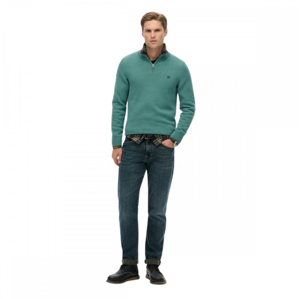 Superdry Cotton Half Zip Knit Jumper