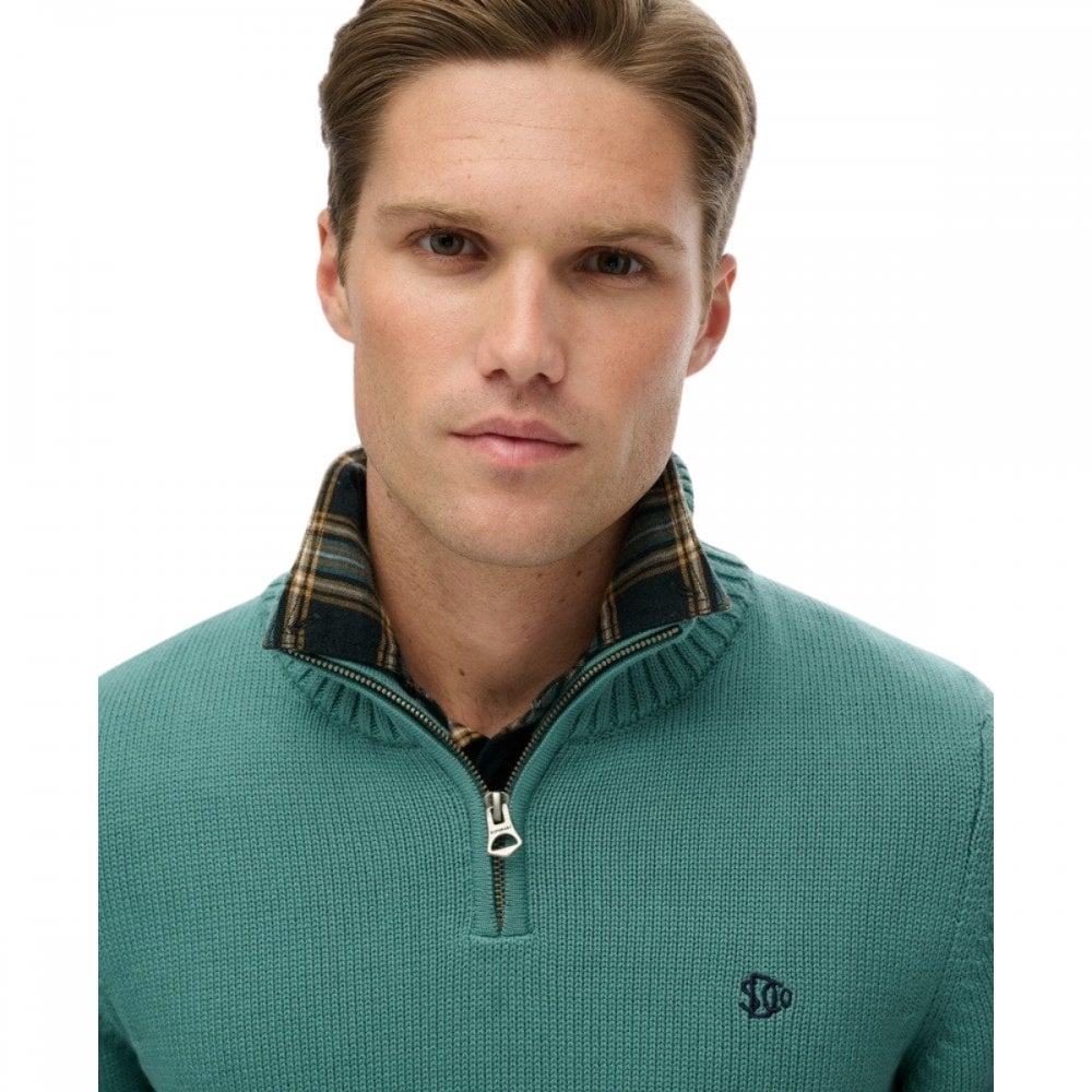 Superdry Cotton Half Zip Knit Jumper