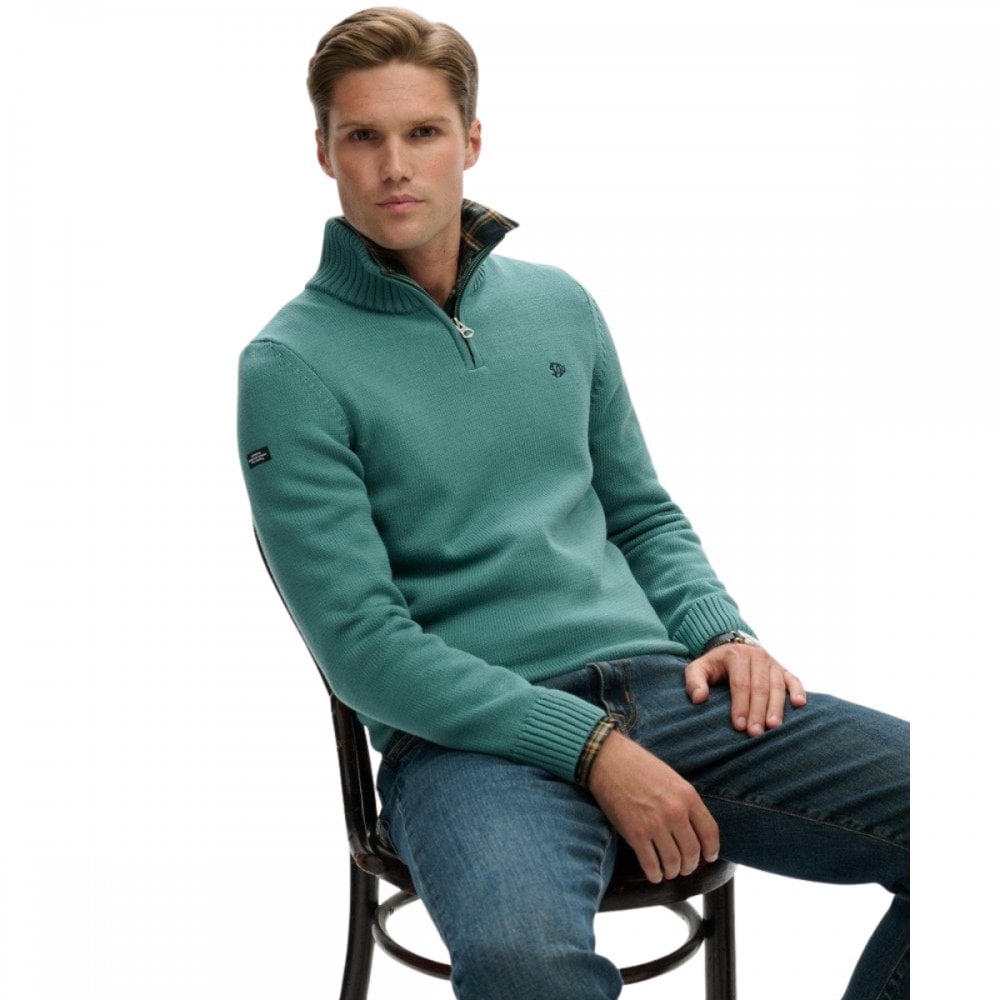 Superdry Cotton Half Zip Knit Jumper
