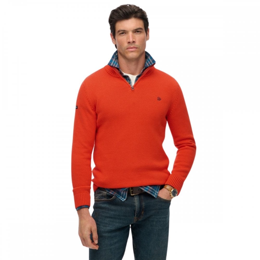 Superdry Cotton Half Zip Knit Jumper