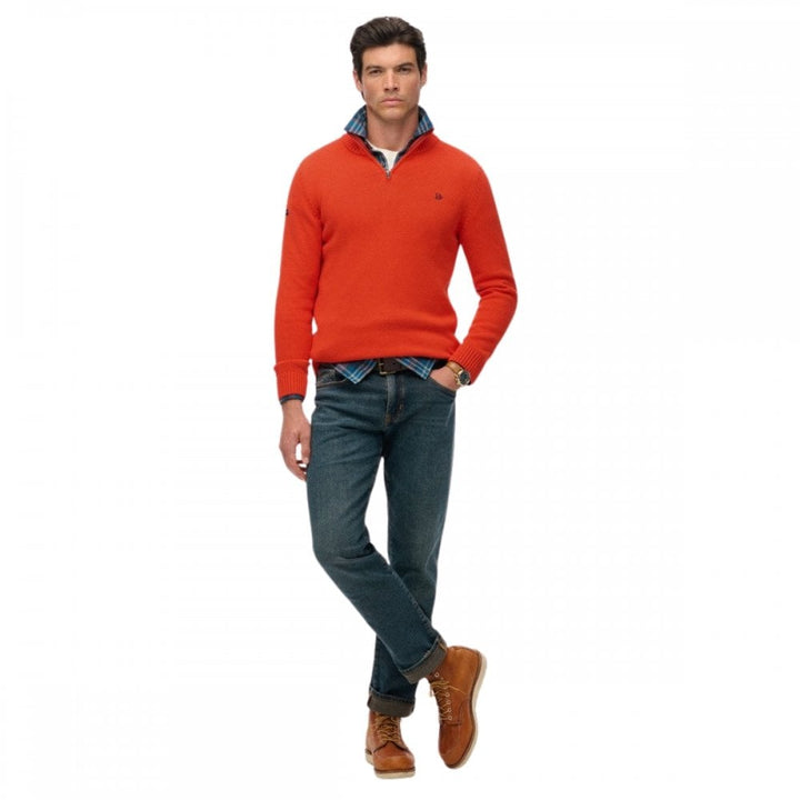 Superdry Cotton Half Zip Knit Jumper