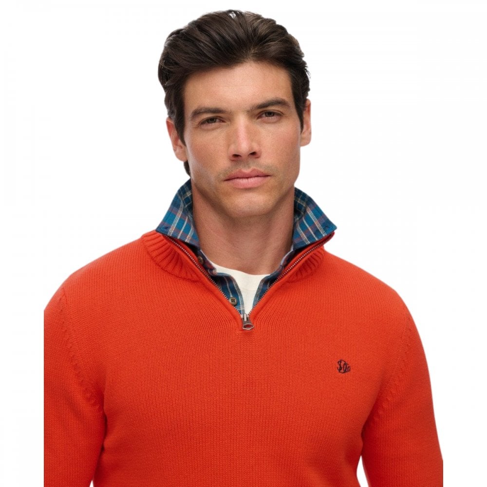 Superdry Cotton Half Zip Knit Jumper