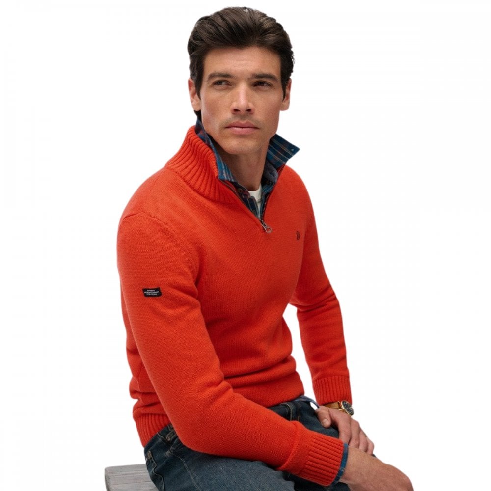 Superdry Cotton Half Zip Knit Jumper
