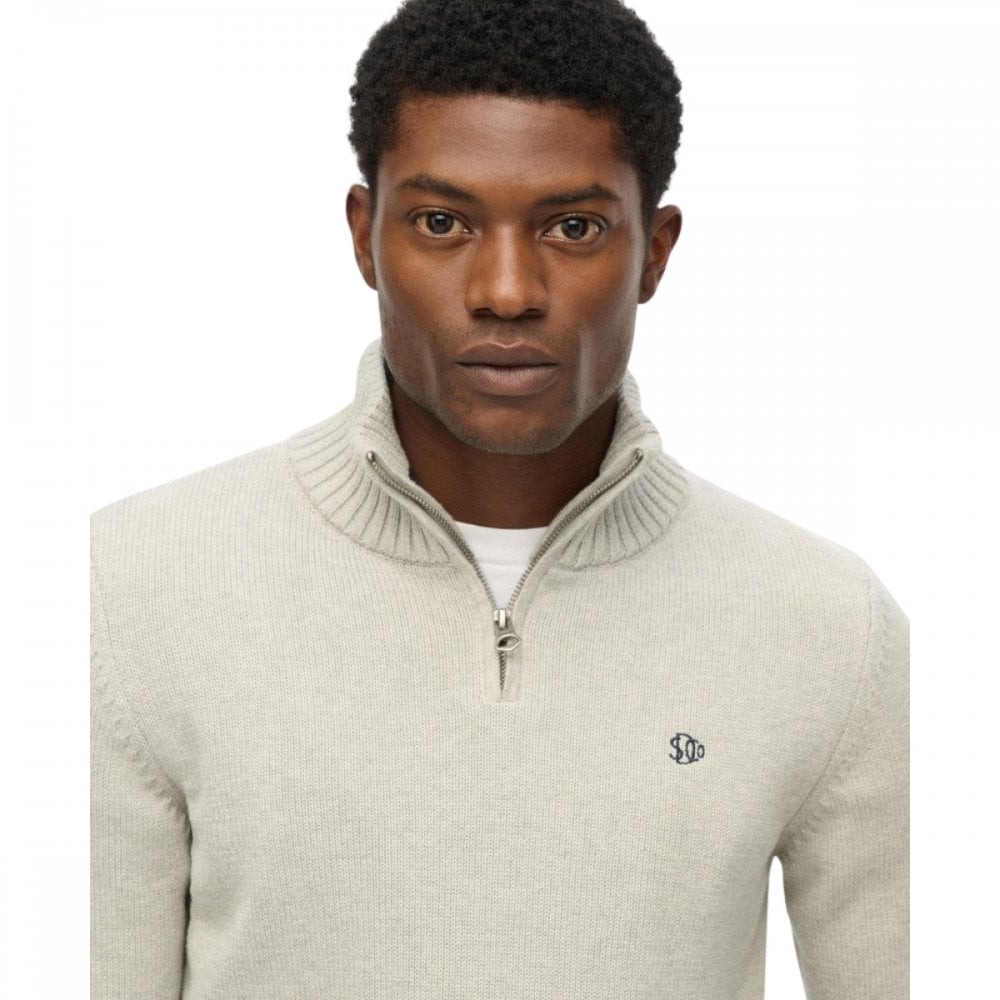 Superdry Cotton Half Zip Knit Jumper