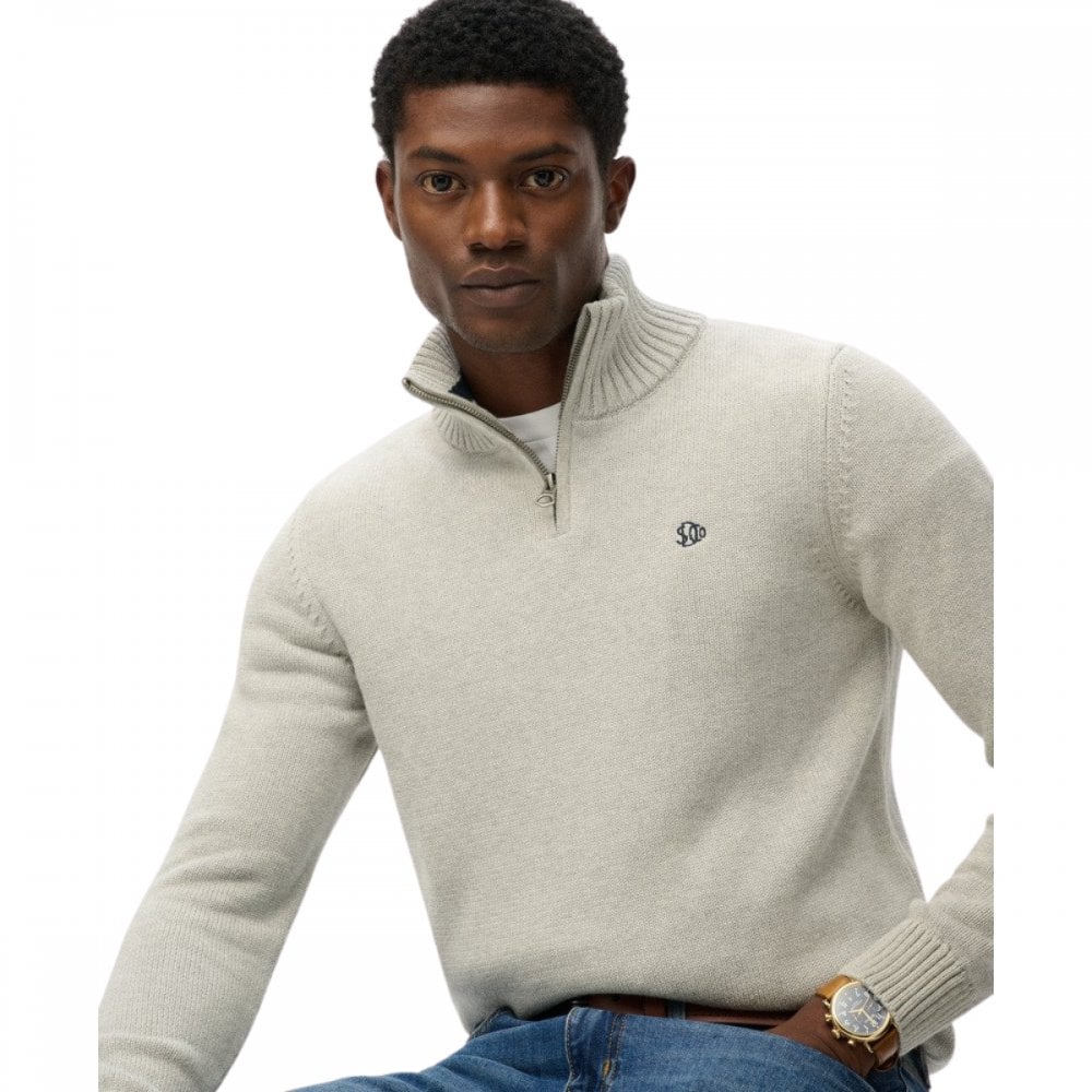 Superdry Cotton Half Zip Knit Jumper