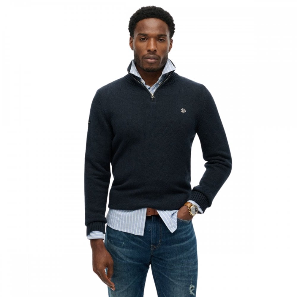 Superdry Cotton Half Zip Knit Jumper