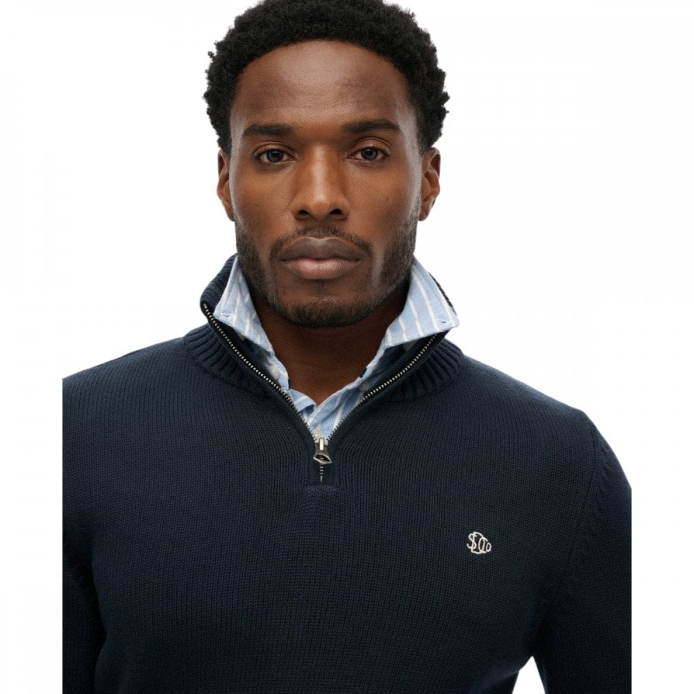 Superdry Cotton Half Zip Knit Jumper