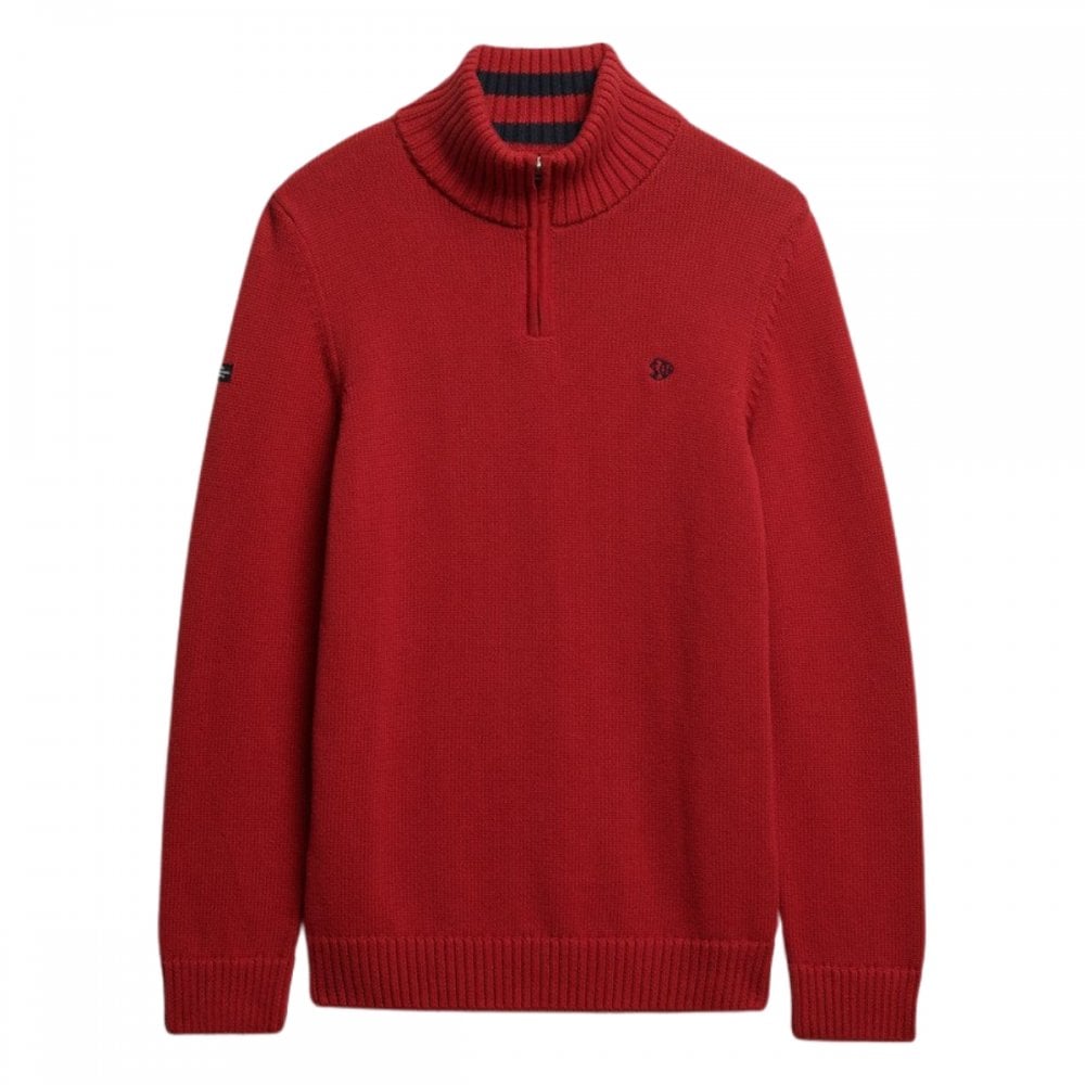 Superdry Cotton Half Zip Knit Jumper