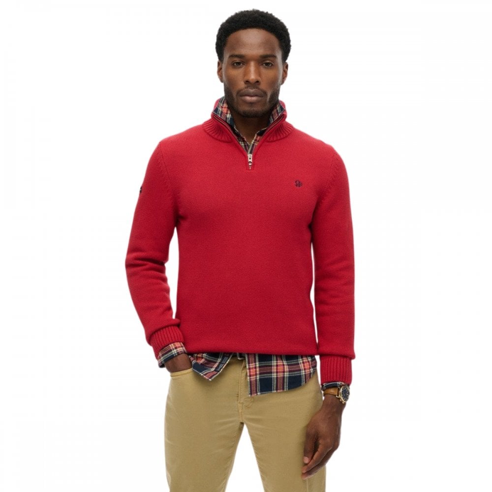 Superdry Cotton Half Zip Knit Jumper